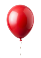 A single red balloon floating against a black background a perfect image for celebration party decoration or graphic design png