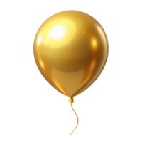 A Single Golden Balloon Floating in the Air, a Celebration Image png