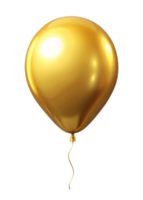 A Stunning Golden Balloon Floating on a Black Background, Perfect for Celebrations and Festive Occasions png
