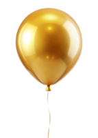 A Single Golden Balloon Isolated on Black Background A Stunning Image of a Shiny Gold Balloon png