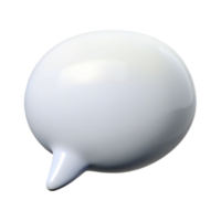 Glossy Light Blue 3D Speech Bubble Graphic Design Element png