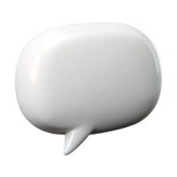 3d hacer de un blanco habla burbuja con un suave superficie y un puntiagudo cola png