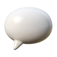 Three dimensional white speech bubble illustration design element png