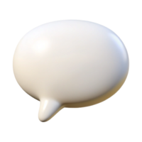 Tres dimensional apagado blanco habla burbuja gráfico elemento png
