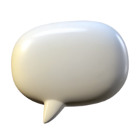 Three Dimensional White Speech Bubble Graphic Element png