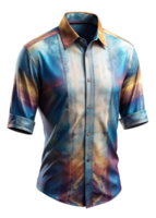 Stunning Abstract Art Print Mens Short Sleeve Button Down Shirt png