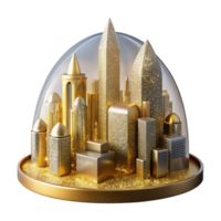 wonderful abstract Sci Fi Cityscape Silhouette Isolated for Urban Projects detailed png
