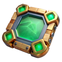 elegant abstract Sci Fi Interface Panel Green Isolated for Game Development exclusive png