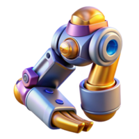 dramatic vintage Sci Fi Robot Arm Isolated for Automation Projects authentic png