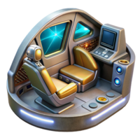 impressive minimalist Sci Fi Spaceship Cockpit Isolated for Game Interiors png