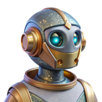 beautiful artistic Sci Fi Robot Head Isolated for Robotics Projects original png