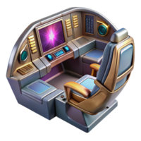 serene creative Sci Fi Spaceship Cockpit Isolated for Game Interiors genuine png