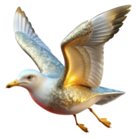 extraordinary vintage Seagull Bird in Flight Transparent for Seaside Projects high resolution png
