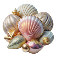 extraordinary abstract Seashell Collection Cutout Transparent for Beach Themes original png