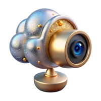 dramatic modern Security Camera with Cloud Storage Remote Monitoring Isolated for Home and Business Security premium png