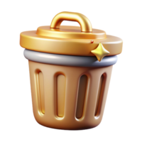 beautiful vintage Simple Trash Can Delete Icon Cutout for File Management original png