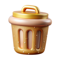 serene traditional Simple Trash Can Delete Icon Cutout for File Management high resolution png