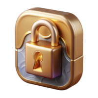 dramatic minimalist Smart Door Lock Icon Isolated for Security Systems authentic png