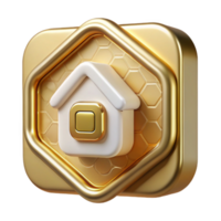 beautiful rustic Smart Home Integration Platform Icon Isolated for Developers detailed png