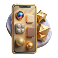 serene abstract Smartphone Mobile App Ui Elements Transparent for Ux professional png