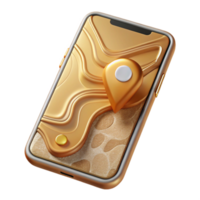 extraordinary vintage Smartphone with Map Navigation App Travel Transparent for Tourism authentic png