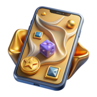 extraordinary creative Smartphone with Mobile Game Entertainment App Transparent for Gaming Industry high quality png