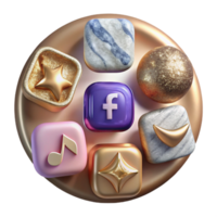 wonderful abstract Social Media Icons Set Transparent Background for Marketing high quality png