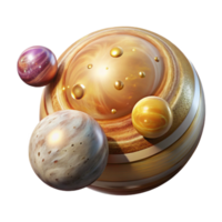 elegant classic Solar System Planets Astronomy Illustration Transparent for Space Design high resolution png