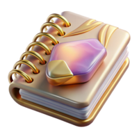 magnificent rustic Spiral Notebook Wellness Journal Isolated for Personal Development detailed png