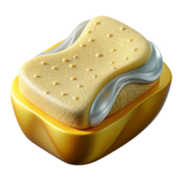 magnificent rustic Sponge Cleaning Tool Yellow Transparent for Household Graphics professional png