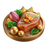 magnificent traditional Steak Dinner with Vegetables Isolated for Restaurant Menus premium png