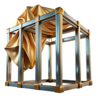 serene minimalist Steel Beams Construction Framework Isolated Building Structure high quality png