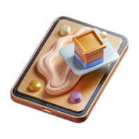 stunning artistic Tablet with Online Education App E-learning Isolated for Distance Learning genuine png