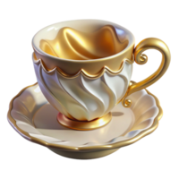 serene minimalist Teacup Porcelain Vintage Design Isolated Tea Party high resolution png