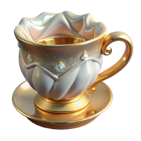 wonderful abstract Teacup Porcelain Vintage Design Isolated Tea Party premium png