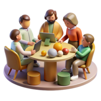 wonderful modern Team Meeting Collaboration Group Work Isolated for Corporate Projects original png