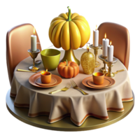 magnificent abstract Thanksgiving Table Setting Cutout for Holiday Dinner Party high resolution png
