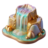elegant traditional Transparent Waterfall Stream for Spa Websites detailed png
