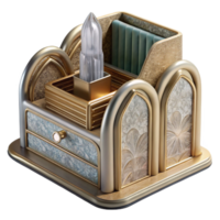 magnificent artistic Vintage Desk Organizer Cutout for Retro Office high quality png