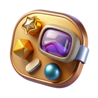 impressive classic Vr User Interface Icons Isolated for Mobile App Development authentic png
