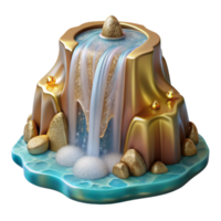 impressive rustic Waterfall Pure Water Source Isolated for Bottled Water png