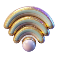vibrant abstract Wireless Network Signal Icon Isolated for Connectivity Visuals high quality png