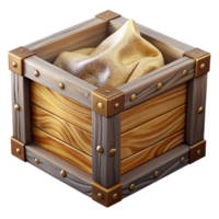 extraordinary classic Wooden Crate Storage Container Isolated for Rustic Ecommerce high resolution png