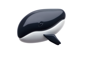 Stylized Marine Life Icon Featuring a Sleek Modern Whale Design for Digital and Print Applicat png