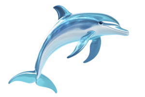 Graceful Marine Mammal in Motion A Stunning Illustration of a Dolphin Leaping Through Water png