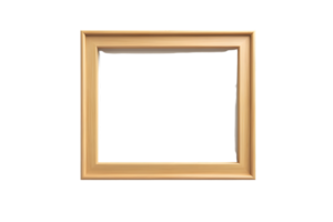 Empty Wooden Picture Frame with Transparent Background for Creative Projects png
