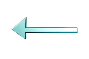 3D Left Arrow Icon with Gradient Effect for Navigation and Design Purposes png