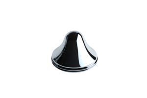 Shiny Metallic Object with Reflective Surface on Black Background png