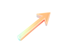 Upward Arrow Icon with Gradient Glow Modern Design for Navigation Progress and Directional G png