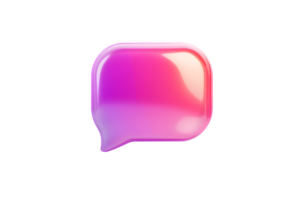 Gradient Speech Bubble with Vibrant Colors and Smooth Edges for Modern Communication Design png